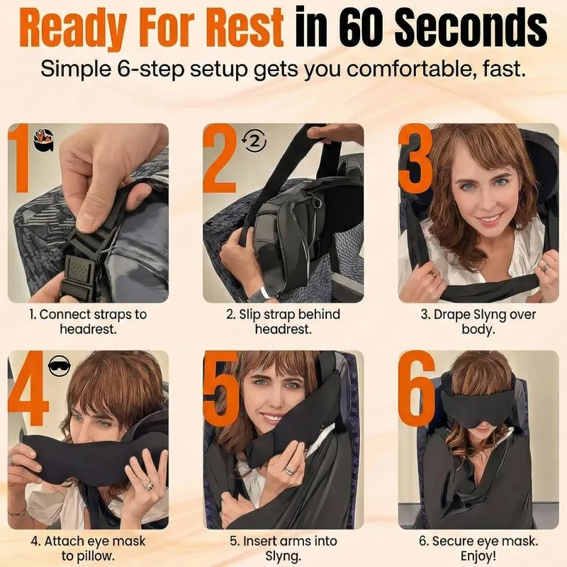 نظام دعم النوم 3 في 1 للطائرة، - مراجعة Travel Accessories Long Flight وسعره